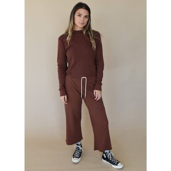 MATE the Label Tops - MATE The Label Ali Thermal Pants and Sweatshirt Size M/L in Brown